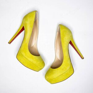 Louboutin Bianca Suede Platform Pumps